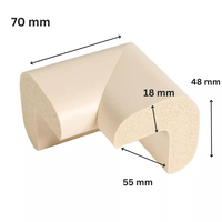 Protectie colturi Car Boy Safety 55x70x48x18mm Crem - 2