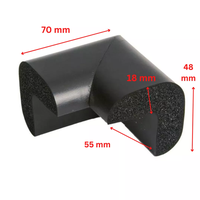 Protectie colturi Car Boy Safety 55x70x48x18mm Negru - 1