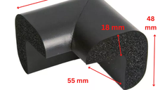 Protectie colturi Car Boy Safety 55x70x48x18mm Negru