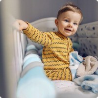 Protectie laterala impletita pentru patut cu umplutura antialergica Ricokids 2metri din plus AlbastruGri - 6