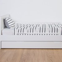 Protectie pentru pat Childhome 120 cm fag alb - 1
