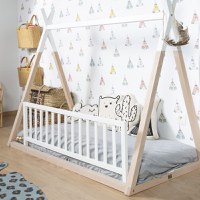 Protectie pentru pat Childhome 120 cm fag alb - 2