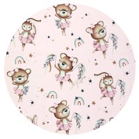 Protectie textila MimiNu pentru carucior si scaun auto Minky Little Ballerina Pink - 1