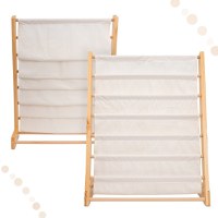 Raft organizator de carti pentru copii Ikonka, realizat din lemn, dimensiune 79 x 62.5 x 30 cm - 4