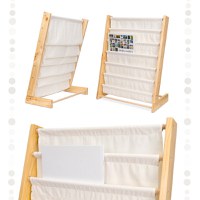 Raft organizator de carti pentru copii Ikonka, realizat din lemn, dimensiune 79 x 62.5 x 30 cm - 7