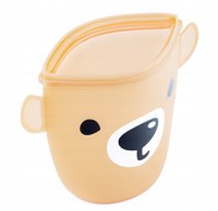 Recipient de stocare alimente din silicon cu inchidere zip 350 ml Kidnort Retter Mjolk Bej - 5