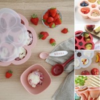 Recipient ermetic silicon multiportii 6x150 ml Beaba Old Pink - 3