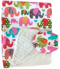 Reductor Bebe Bed Nest cu paturica si pernuta antiplagiocefalie Elefantei roz - 1