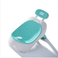 Reductor pentru cadita Little Mom Blue pliabil, cu tetiera reglabila, zone anti-alunecare, pozitie ergonomica, dimensiune 30x20.8x48cm - 10