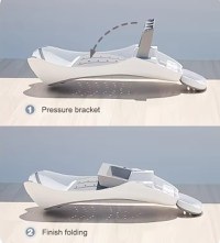 Reductor pentru cadita Little Mom Blue pliabil, cu tetiera reglabila, zone anti-alunecare, pozitie ergonomica, dimensiune 30x20.8x48cm - 1