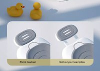 Reductor pentru cadita Little Mom Blue pliabil, cu tetiera reglabila, zone anti-alunecare, pozitie ergonomica, dimensiune 30x20.8x48cm - 3