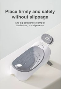 Reductor pentru cadita Little Mom Blue pliabil, cu tetiera reglabila, zone anti-alunecare, pozitie ergonomica, dimensiune 30x20.8x48cm - 8