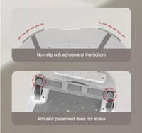 Reductor pentru cadita Little Mom Blue pliabil, cu tetiera reglabila, zone anti-alunecare, pozitie ergonomica, dimensiune 30x20.8x48cm - 9