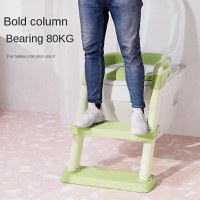 Reductor toaleta pentru copii, Little Mom Kids Steps Blue pliabil cu scara, inaltime reglabila in 2 pozitii, suprafata antiderapanda si colac moale - 3