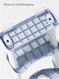 Reductor toaleta pentru copii, Little Mom Kids Steps Blue pliabil cu scara, inaltime reglabila in 2 pozitii, suprafata antiderapanda si colac moale - 7