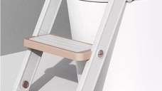 Reductor toaleta pentru copii Little Mom Potty Training White, pliabil, cu sezut moale din spuma PU, reglabil pe inaltime 5 nivele, manere ergonomice,pentru copii cu varsta pana la 7 ani, compatibilitate universala