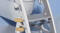 Reductor WC copii Little Mom StepUp Baby Pink, reglabil pe inaltime, cu manere ergonomice, colac moale detasabil din spuma PU, design anti-stropire, compatibilitate universala