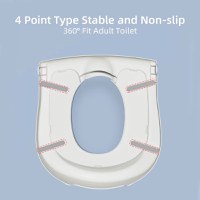 Reductor WC copii Little Mom StepUp Baby Pink, reglabil pe inaltime, cu manere ergonomice, colac moale detasabil din spuma PU, design anti-stropire, compatibilitate universala - 4