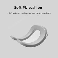 Reductor Wc copii pliabil Little Mom White, multifunctional, in structura triunghiulara, cu colac moale PU, inaltime ajustabila, prevazut cu manere, protectie antistropire, antiaderent, potrivit si toaletelor patrate - 9