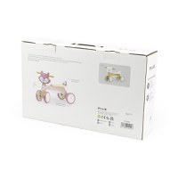 Ride-On pentru copii din lemn PolarB Viga Vulpe roz, roti din cauciuc Eva, recomandat copiilor de la 12 luni, actionat cu picioarele - 2