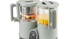 Robotul multifunctional Nutribaby Glass 4 in 1 din sticla si otel inoxidabil - Celadon Green de la Babymoov
