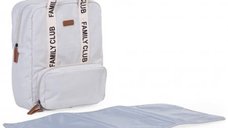 Rucsac de infasat Childhome Family Club Signature alb