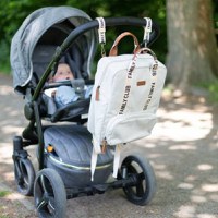 Rucsac de infasat Childhome Family Club Signature alb - 6