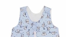 Sac de dormit copii 0.5 tog KidsDecor Loving Bear Blue din bumbac 60 cm