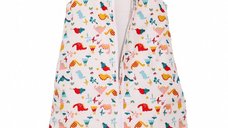 Sac de dormit copii 0.8 tog KidsDecor Cute Dinosaurs din bumbac 140 cm