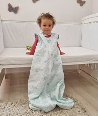 Sac de dormit copii 1.5 tog Sky Nap Blue din bumbac 110 cm - 1