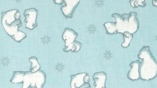 Sac de dormit copii 1.5 tog Ursi Polari din bumbac 85 cm