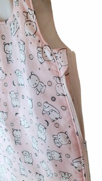 Sac de dormit copii 1 tog KidsDecor Baby Bear roz din bumbac 95 cm - 1