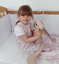 Sac de dormit copii 1 tog KidsDecor Loving Bear Pink din bumbac 140 cm - 4