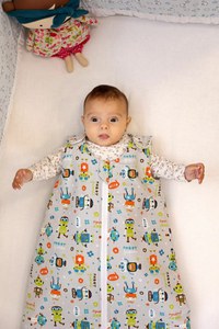 Sac de dormit copii 1 tog KidsDecor Robot Friends din bumbac 95 cm - 2