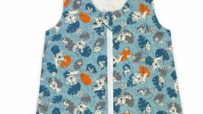 Sac de dormit copii 1 tog KidsDecor Tiger Jungle din bumbac 95 cm