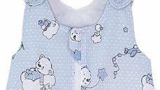 Sac de dormit copii 1 tog KidsDecor Ursuletul Martinica albastru din bumbac 140 cm