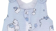 Sac de dormit copii 1 tog KidsDecor Ursuletul Martinica albastru din bumbac 140 cm