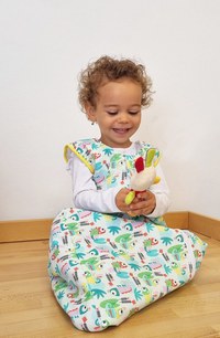 Sac de dormit copii KidsDecor 1 tog Tropical din bumbac 95 cm - 5