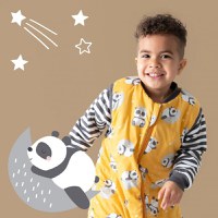 Sac de dormit cu maneca lunga detasabila Panda 110 cm 1.0 Tog - 3