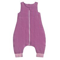 Sac de dormit cu picioruse 0.3 tog din muselina Lavender 80 cm - 4