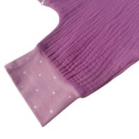 Sac de dormit cu picioruse 0.3 tog din muselina Lavender 80 cm - 1