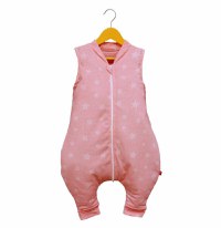 Sac de dormit cu picioruse KidsDecor 1 tog Stars in your eyes Pink 110 cm - 3