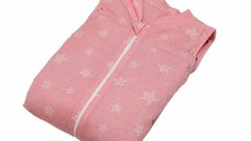 Sac de dormit cu picioruse KidsDecor 1 tog Stars in your eyes Pink 110 cm