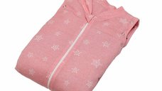 Sac de dormit cu picioruse KidsDecor 1 tog Stars in your eyes Pink 80 cm