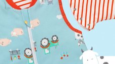 Sac de dormit cu picioruse si maneca lunga detasabila Farmyard 90 cm + manseta 3.5 Tog