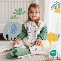 Sac de dormit cu picioruse si maneca lunga detasabila Jungle 110 cm + manseta 2.5 Tog - 1