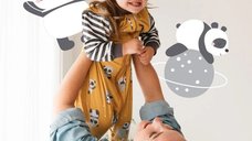 Sac de dormit cu picioruse si maneca lunga detasabila Panda 120 cm + manseta 1.0 Tog