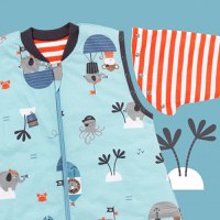 Sac de dormit cu picioruse si maneca lunga detasabila Pirate 80 cm + manseta 2.5 Tog - 4