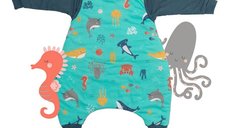 Sac de dormit cu picioruse si maneca lunga detasabila Under the Sea 80 cm + manseta 2.5 Tog