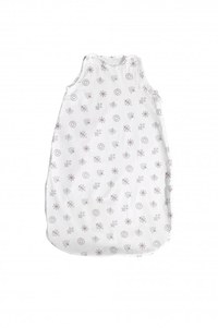 Sac de dormit de primavaravara 85 cm bumbac ranforce White Abstract Leaves - 1